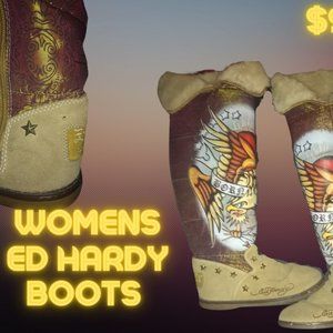 RARE Women's Ed Hardy Boots size 6